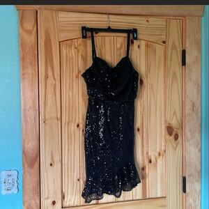 Elegant Black Sequin Dress